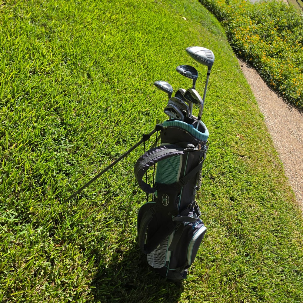 Cobra King Jr Junior Golf Club Set with Stand Bag Black Teal 7 Piece Set - Picture 9 of 12